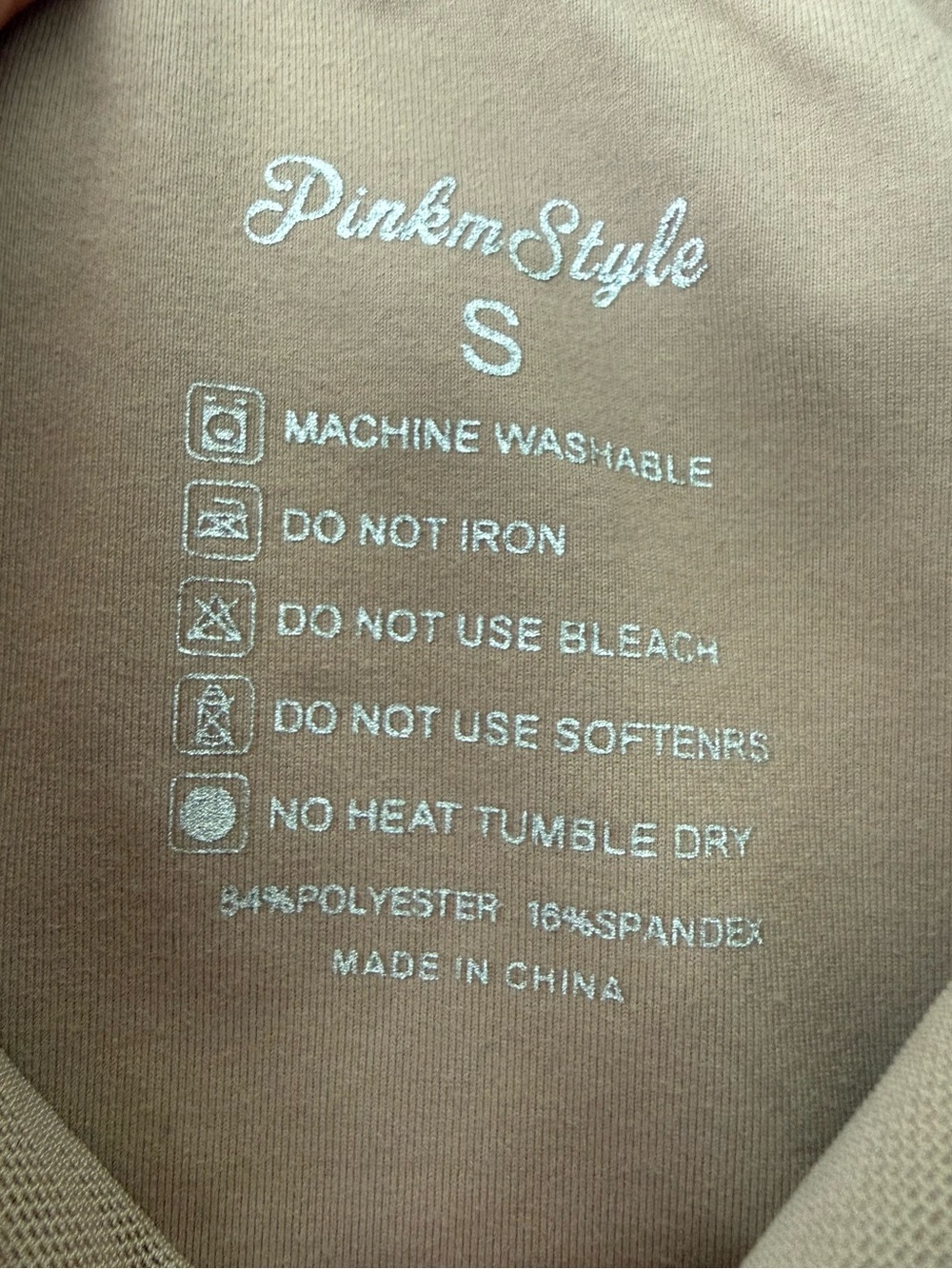 Sheer nude pink long sleeve bodysuit - Picture 3 of 4